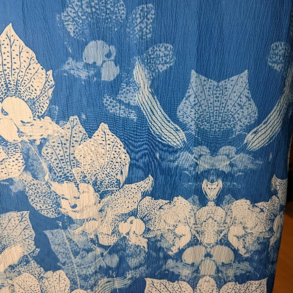 Linen shift dress with floral print - Picture 3 of 7